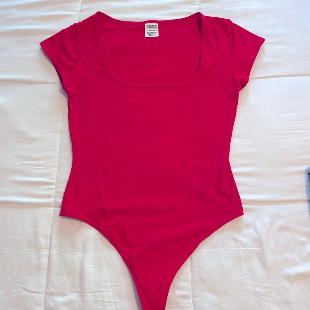 (Pink). Beautiful red bodysuit shirt